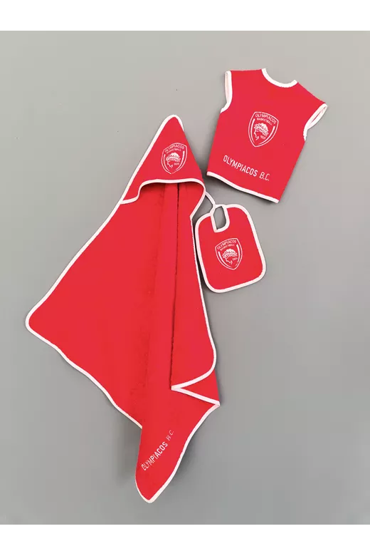 Σετ Λουτρου Βρεφικο  Official Team Licenced  OLYMPIACOS BABY BLOCK