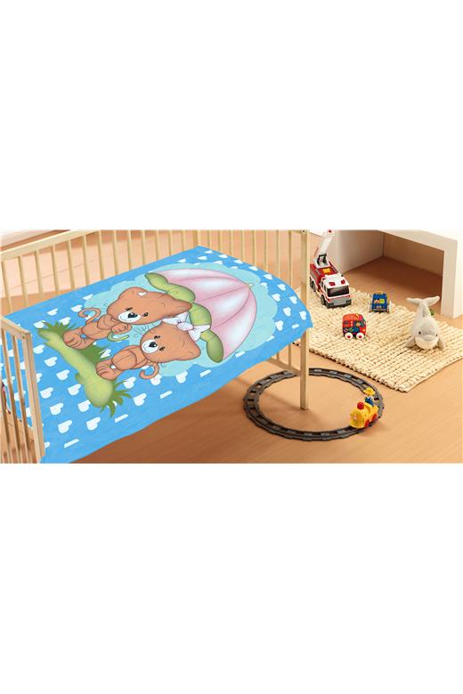 ΚΟΥΒΕΡΤΑ ΒΡΕΦ Βελουτέ polyester 110Χ140 Rainy Bears
