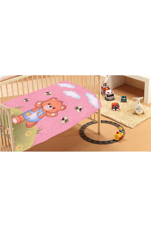 ΚΟΥΒΕΡΤΑ ΒΡΕΦ Βελουτέ polyester 110Χ140 Teddy Bear
