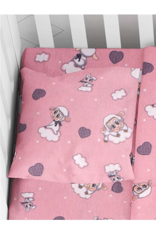ΜΑΞΙΛΑΡΟΘΗΚΗ ΕΜΠΡΙΜΕ ΒΡΕΦ Flannel Cotton 100% 35Χ45 Προβατάκι