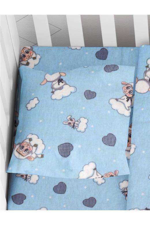 ΜΑΞΙΛΑΡΟΘΗΚΗ ΕΜΠΡΙΜΕ ΒΡΕΦ Flannel Cotton 100% 35Χ45 Προβατάκι