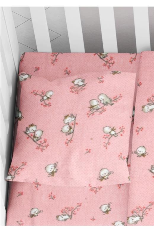 ΜΑΞΙΛΑΡΟΘΗΚΗ ΕΜΠΡΙΜΕ ΒΡΕΦ Flannel Cotton 100% 35Χ45 Birds