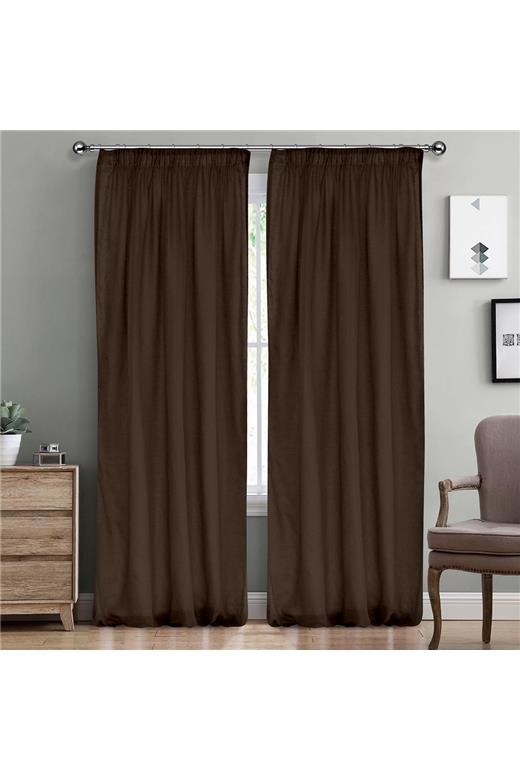 LINO ΚΟΥΡΤΙΝΑ LINE ΜΕ ΤΡΕΣΑ 902 DBROWN 300X295