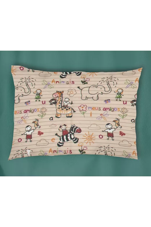 ΜΑΞΙΛΑΡΟΘΗΚΗ ΕΜΠΡΙΜΕ ΠΑΙΔ Flannel Cotton 100% 50Χ70 Africa