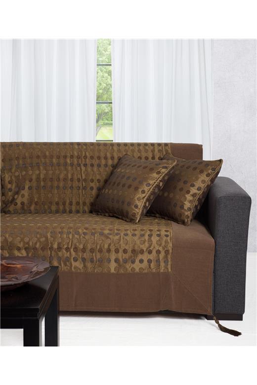 ΡΙΧΤΑΡΙΑ 602 πουά (180cm x 180cm / 180cm x 250cm / 180cm x 300cm) λαδί