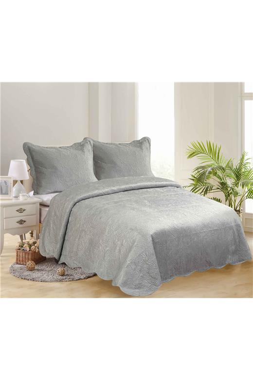 ΚΟΥΒΕΡΛΙ SUPERSOFT ΛΑΧΟΥΡΙ (220cm x 240cm + 2 x 50cm x 70cm ) γκρί