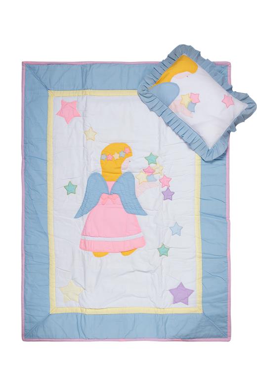 bebe κουβερτάκι ( 90cm x 120cm + 25cm x 35cm) bebe αγγελάκι