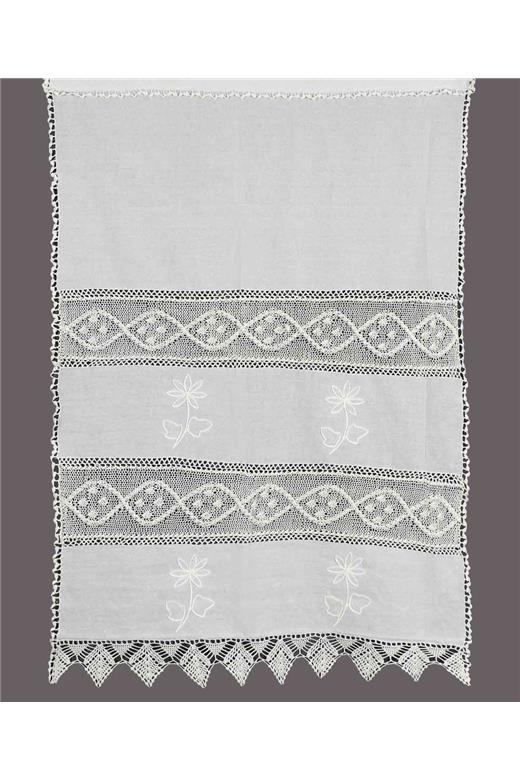 κουρτίνα NT1-2 (160cm x 160cm) λευκό με τούνελ