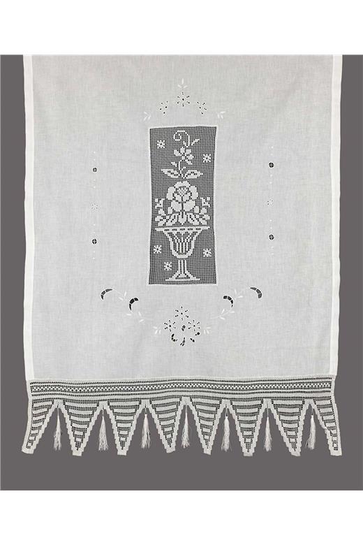 κουρτίνα GXFBG (120cm x 160cm) λευκό με τούνελ