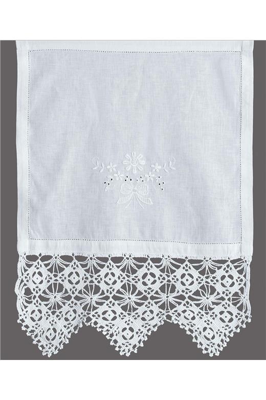 κουρτίνα 6748 (70cm x 120cm) λευκό με τούνελ