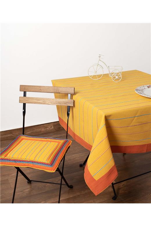τραπεζομάντηλα (140cm x 180cm)  moda κίτρινο ριγέ φάσα