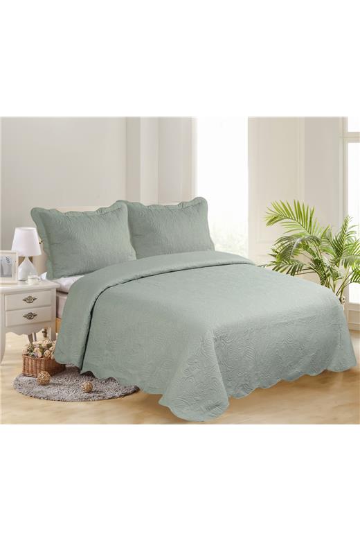ΜΟΝΟ ΚΟΥΒΕΡΛΙ SOLID (160cm x 220cm + 1 x 50cm x 70cm ) MINT/CREAM