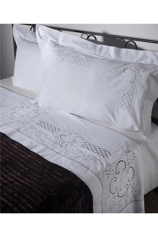 ΧΕΙΡΟΠΟΙΗΤΟ ΣΕΝΤΟΝΙ 710 ΤΡΙΩΝ ΤΕΜΑΧΙΩΝ (225CM X 270CM) ΛΕΥΚΟ