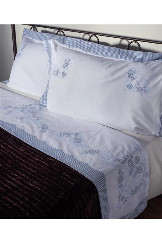 ΧΕΙΡΟΠΟΙΗΤΟ ΣΕΝΤΟΝΙ 644-1 ΤΡΙΩΝ ΤΕΜΑΧΙΩΝ (225CM X 270CM) ΣΙΕΛ