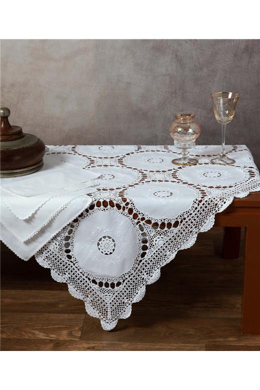 Βαμβακερό καρέ με πλεκτό 371 (110cm x 110cm)