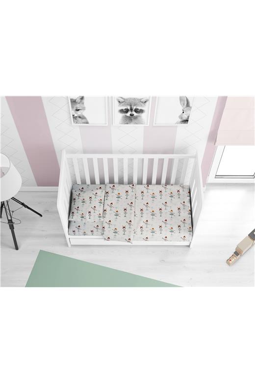 ΣΕΝΤΟΝΙΑ ΕΜΠΡΙΜΕ ΣΕΤ 3 τεμ ΒΡΕΦ Flannel Cotton 100% 120Χ160 Μπαλαρίνα