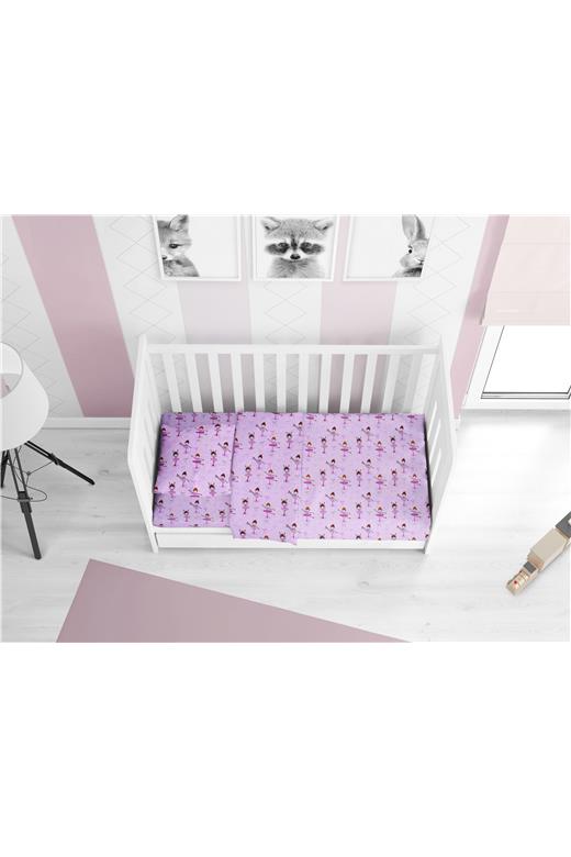 ΣΕΝΤΟΝΙΑ ΕΜΠΡΙΜΕ ΣΕΤ 3 τεμ ΒΡΕΦ Flannel Cotton 100% 120Χ160 Μπαλαρίνα