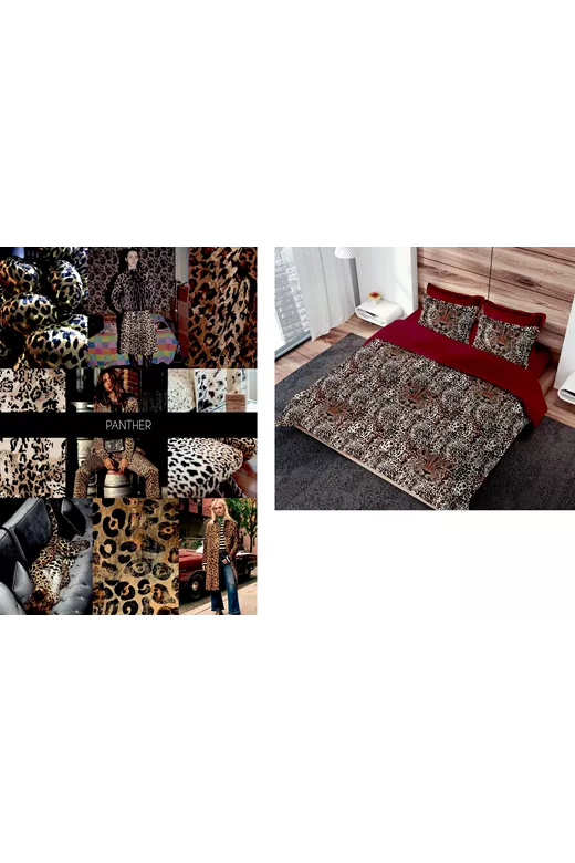 Σετ πάπλωμα βαμβακοσατέν 220TC Digital Print Makis Tselios Panther