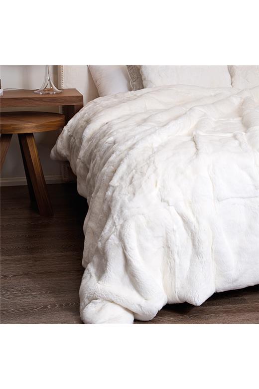 Κουβέρτα γούνινη Rex Rabbit White