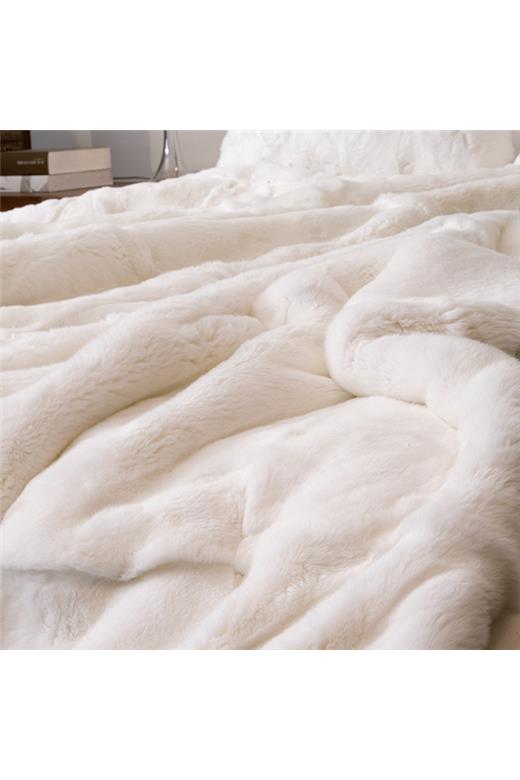 Κουβέρτα γούνινη Rex Rabbit White