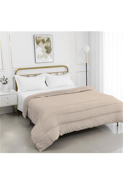 Κουβερτοπάπλωμα damask (170cm x 220cm) camel