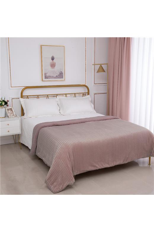 Κουβέρτα με sherpa kotle (170cm x 220cm) syklamen