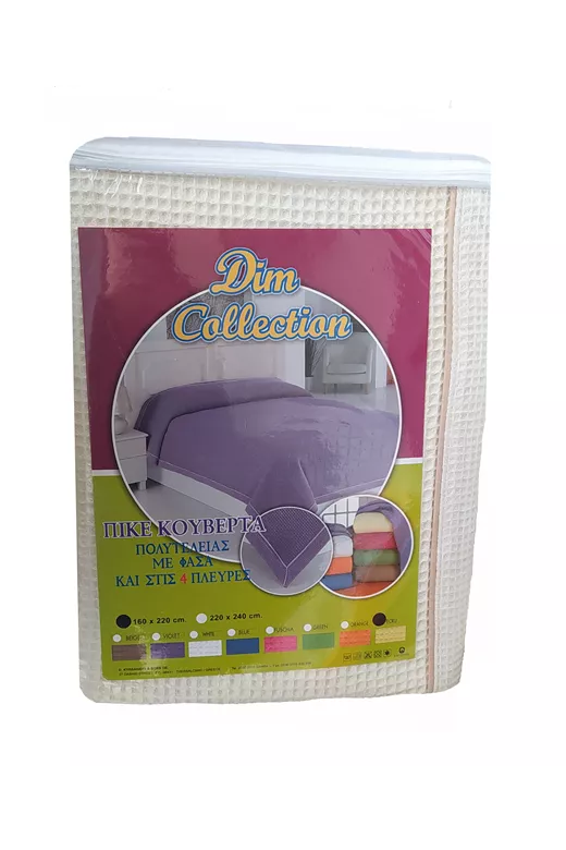 ΚΟΥΒΕΡΤΑ ΠΙΚΕ ΕΝΗΛ Cotton 100% 160X220 με φάσα περιμετρικά 