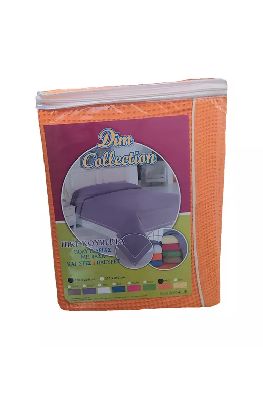 ΚΟΥΒΕΡΤΑ ΠΙΚΕ ΕΝΗΛ Cotton 100% 160X220 με φάσα περιμετρικά 