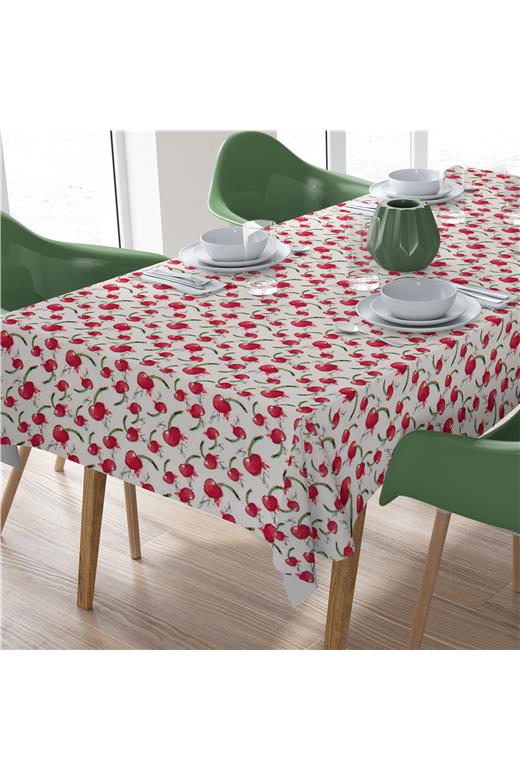 ΤΡΑΠΕΖΟΜΑΝΤΗΛΟ ΑΛΕΚΙΑΣΤΟ ΕΝΗΛ Cott/Pol 70/30 140X180 Cherry 456 White-Red