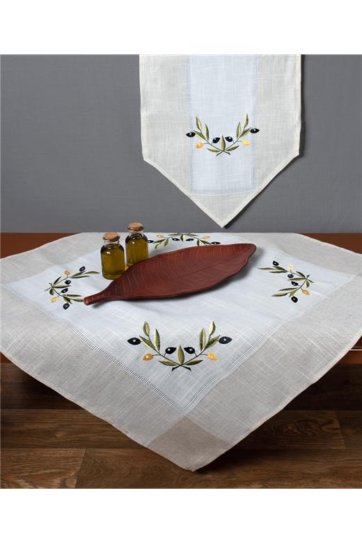 Καρέ bg23a (85cm x 85cm) ivory κίτρινη ελιά
