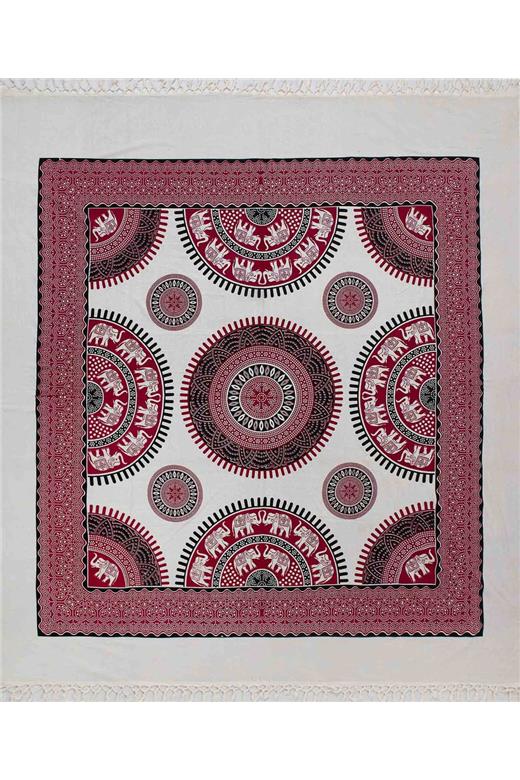 Pestemal διπλό (220cm x 240cm) 8 κόκκινο