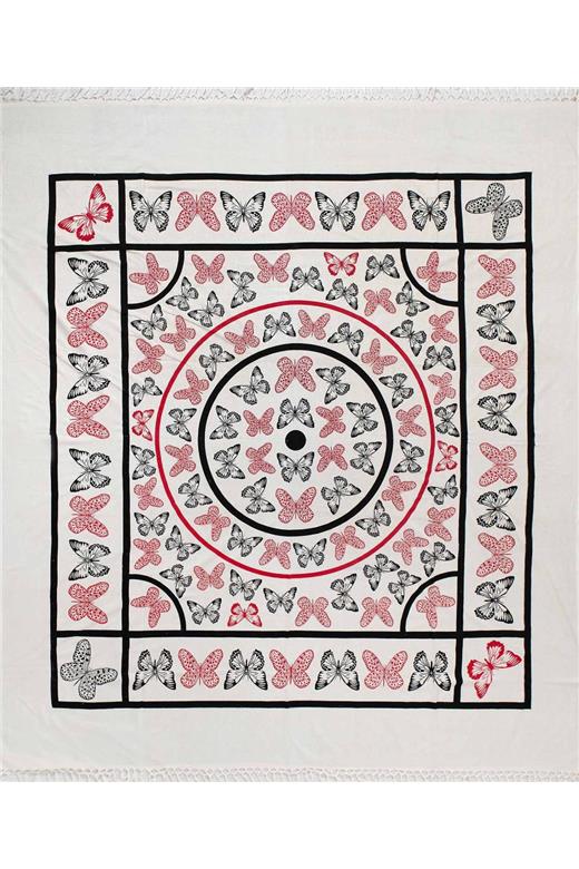 Pestemal διπλό (220cm x 240cm) 13 κόκκινο