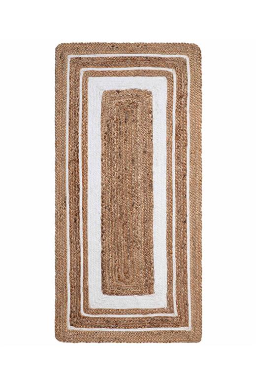 Χαλί γιούτα 1726 (70cm x 160cm) natural/white