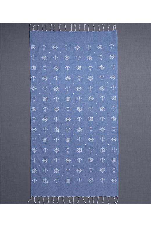 Pestemal sf1755 (90cm x 180cm) μπλέ