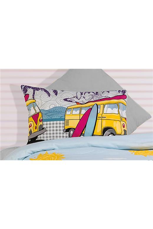 ΜΑΞΙΛΑΡΟΘΗΚΗ ΕΜΠΡΙΜΕ Aloha 393 50Χ70 Grey-Sky Blue Cott/Pol 70/30