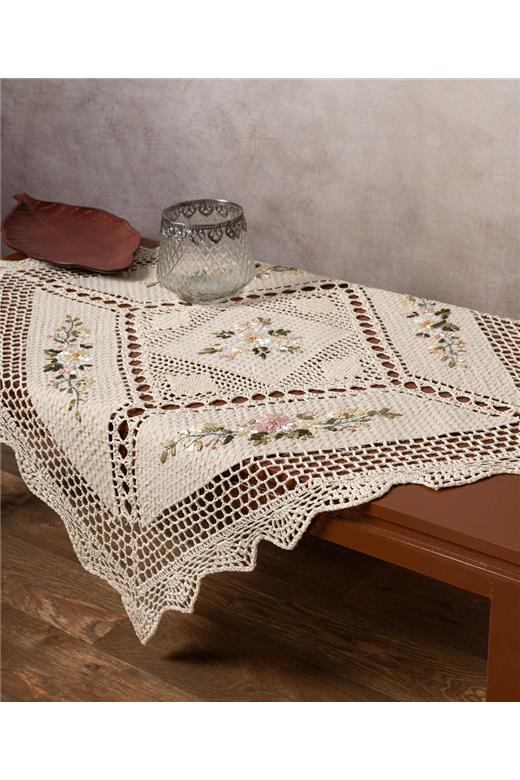 Τραπεζομάντηλο ροκοκό και πλεκτό (170cm x 170cm) 3509