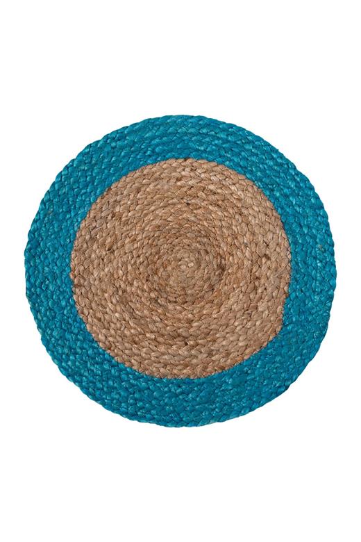 Σουπλά γιούτα (38cm) natural/turquise